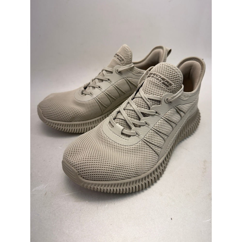 Skechers BOBS Squad Chaos Face Off Taupe Mesh Sneakers 117417‎ Womens 9